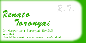 renato toronyai business card