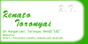 renato toronyai business card